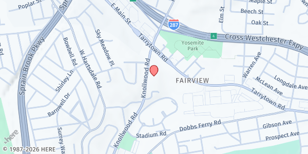 Map showing Greenburgh Health Center WIC at 295 Knollwood Rd, White Plains, NY