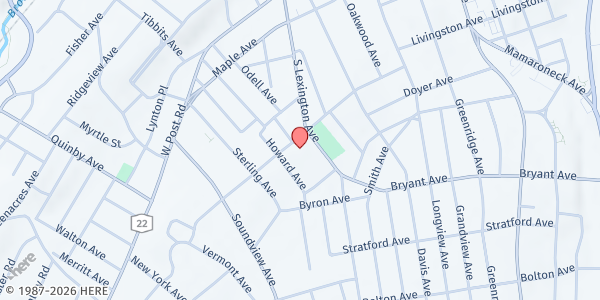 Map showing Saint Bernard's Parish - Food Pantry at 51 Prospect Street, White Plains, NY