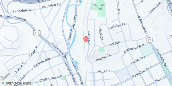 Map showing WestCOP White Plains Community Action Partnership at 70 FERRIS AVENUE, WHITE PLAINS, NY