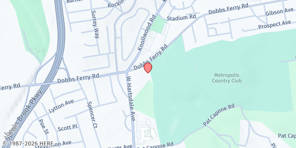 Map showing Youth Mission of Life Church at 375 Dobbs Ferry Road, White Plains, NY