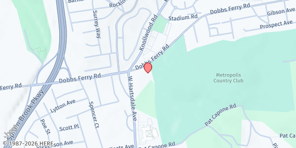 Map showing Youth Mission of Life Church at 375 Dobbs Ferry Road, White Plains, NY