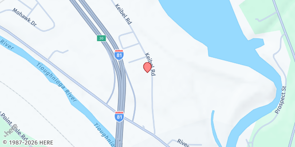 Map showing Whitney Point Ecumenical Food Pantry at 59 Keibel Rd, Whitney Point, NY