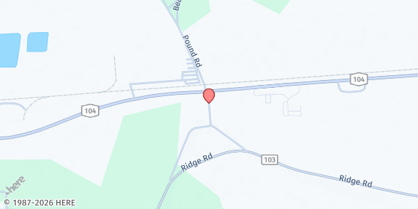 Map showing Daily Bread Food Pantry at 4404 Route 104 East, Williamson, NY