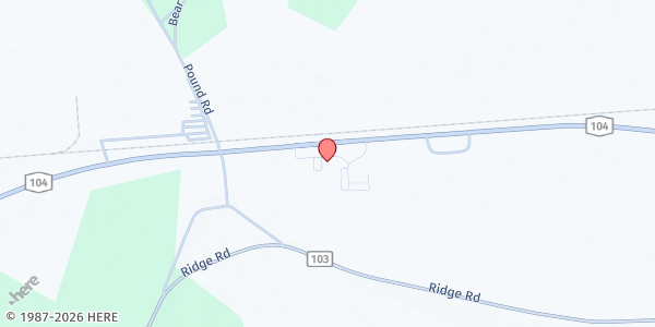 Map showing Daily Bread Food Pantry at 4494 Route 104 East, Williamson, NY