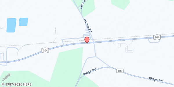 Map showing Daily Bread Food Pantry at 4404 Route 104 East, Williamson, NY