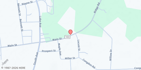 Map showing Wayne County Rural Ministry SKT - Main Location at 4170 Main Street, Williamson, NY