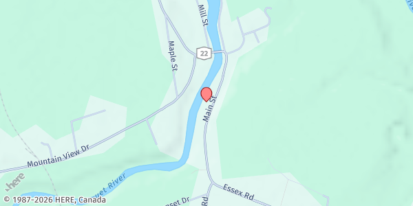 Map showing Willsboro Visitor's Center at 3743 Main St, Willsboro, NY