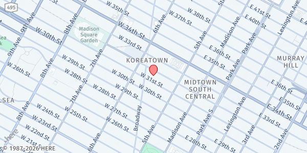 Map showing La Jornada Food Pantry at 39-04 31st Street, Woodside, NY