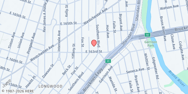 Map showing Cardinal McCloskey Children and Family Services - Foxhurst at 932 Southern Boulevard, Woodstock, NY