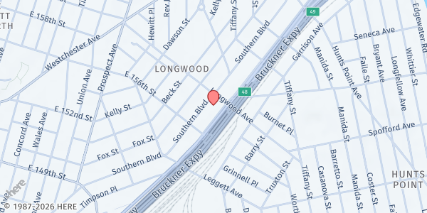 Map showing New York Common Pantry - Woodstock at 788 Southern Boulevard, Woodstock, NY