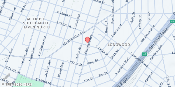 Map showing Transfiguration Lutheran Church at 763 Prospect Avenue, Woodstock, NY