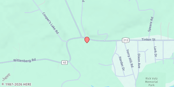 Map showing Woodstock Community Center Farmers Market at 56 Rock City Rd, Woodstock, NY