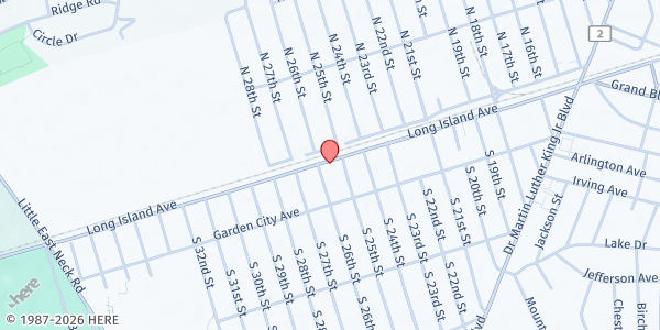 Map showing COGOP Community Food Pantry at 168 Long Island Ave, Wyandanch, NY