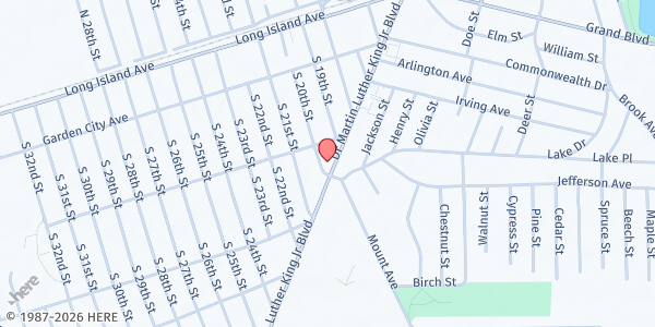 Map showing Salvation & Deliverance at 15 South 20th Street, Wyandanch, NY