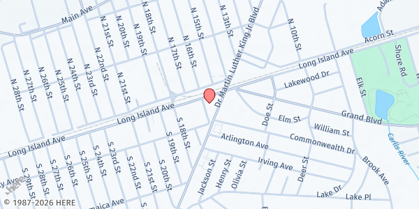 Map showing Wyandanch WIC at 1556 Straight Path, Wyandanch, NY