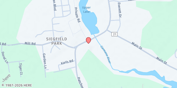 Map showing Suffolk County United Veterans at 32 Mill Road, Yaphank, NY