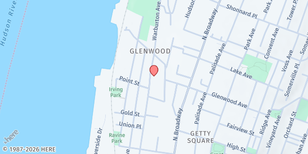 Map showing Bethany AME Church Feeding Program at 342 Warburton Avenue, Yonkers, NY