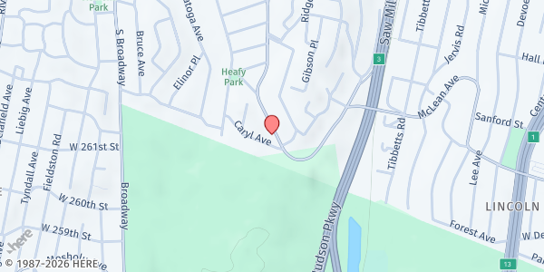 Map showing Matthew Wallace Foundation (Matt's Grab and Go) - Yonkers at 305 Mcclean Avenue, Yonkers, NY