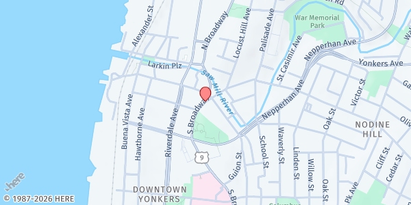 Map showing YONKERS SEVENTH DAY ADVENTIST CHURCH FOOD PANTRY at 509 North Main Street, Yonkers, NY