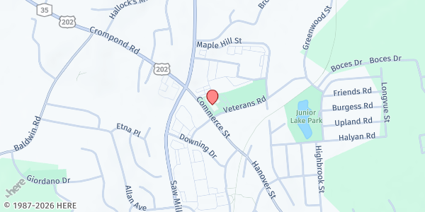 Map showing Cortlandt-Muriel H. Morabito Community Center at 1974 Commerce Street, Yorktown Heights, NY