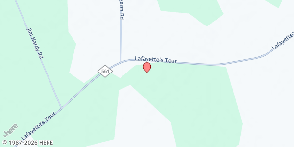 Map showing Zion Grove MBC at 1631 NC-561, Ahoskie, NC