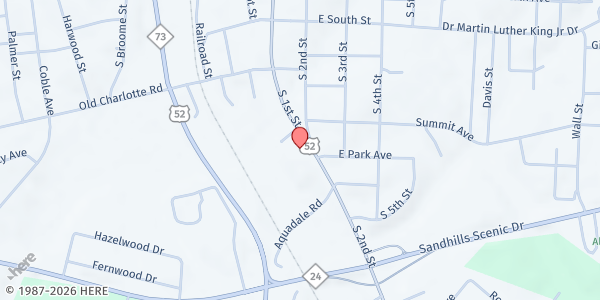Map showing Stanly Christian Ministry Albemarle at 512 S. First St, Albemarle, NC