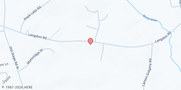 Map showing Abundant Life Worship Center at 1530 Langdon Rd., Angier, NC