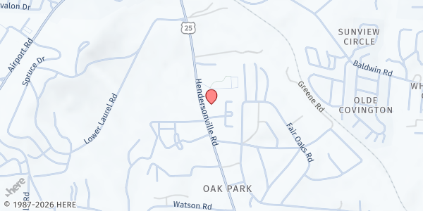Map showing Arden Missionary Baptist Church - Food Distribution Center at 2568 Hendersonville Rd, Arden, NC