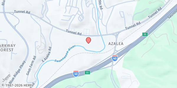 Map showing ABCCM - Veterans RestorationQuarters at 1329 Tunnel Rd. E., Asheville, NC