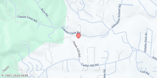 Map showing Asheville Tool Library - Smith Mill Location at 16 Smith Mill Rd., Asheville, NC