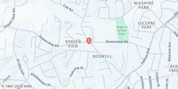 Map showing Deaverview Apartments at 275 Deaverview Rd., Asheville, NC