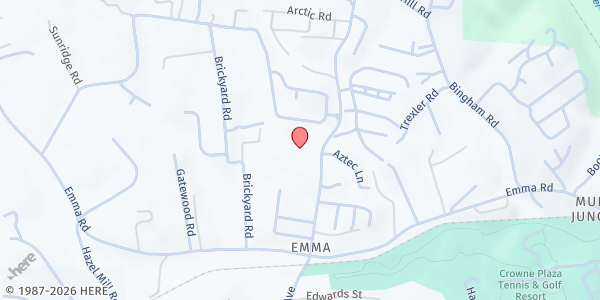Map showing Family Resource Center at Emma at 564 north lousiana, Asheville, NC