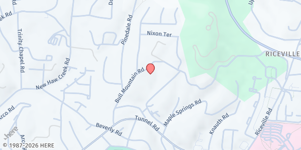 Map showing RANT Life Church at 49 Bull Mountain Rd., Asheville, NC