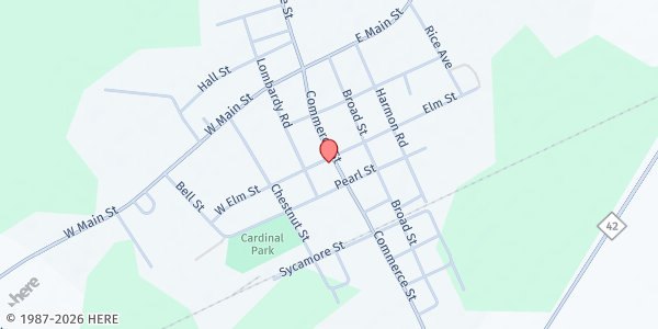 Map showing All God's Children UMC at 302 S. Commerce St., Aulander, NC