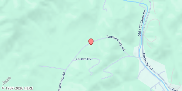 Map showing God'S Way Fellowship at 525 Tanasee Gap Rd., Balsam Grove, NC