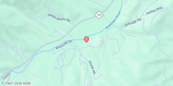 Map showing Foscoe Grandfather Community Center at 233 Park Rd., Banner Elk, NC