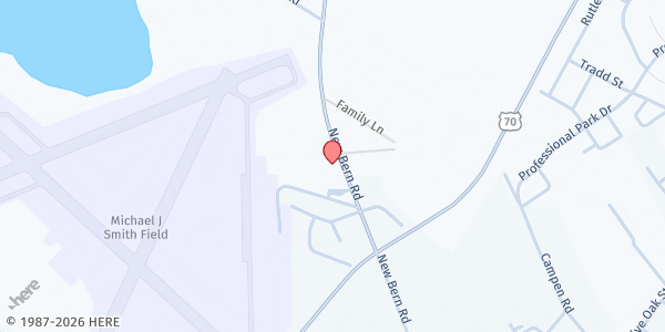 Map showing Faith Tabernacle of Praise at 413 Hwy. 101, Beaufort, NC