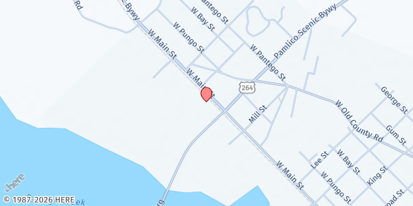 Map showing Martha's at 857 West Main Street, Belhaven, NC