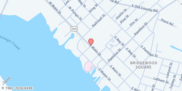 Map showing Martha's Project - Belhaven at 1014 Hwy. 264 E., Belhaven, NC