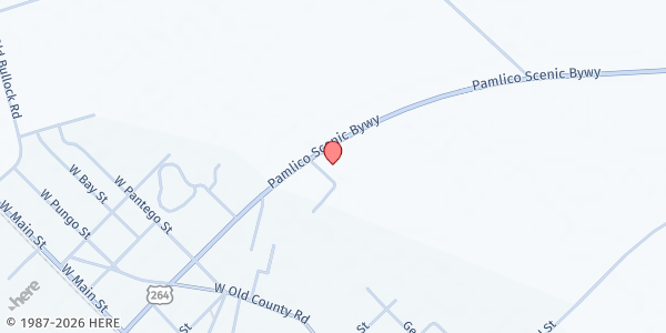 Map showing Martha's Project at 1014 Hwy 264 East, Belhaven, NC