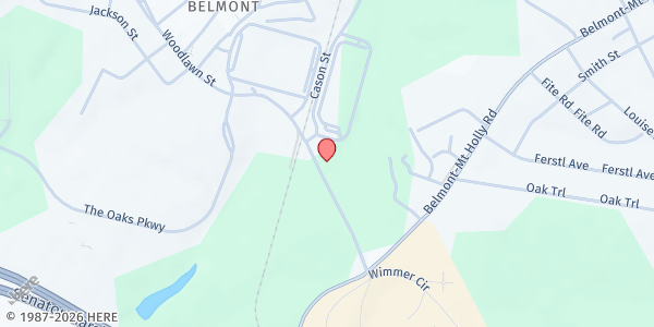 Map showing S.O.C.K.S. at 160 Woodlawn Ave, Belmont, NC