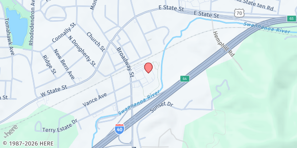 Map showing Bounty & Soul Produce Market at BI-LO at 205 NC-9, Bi Lo, Black Mountain, NC