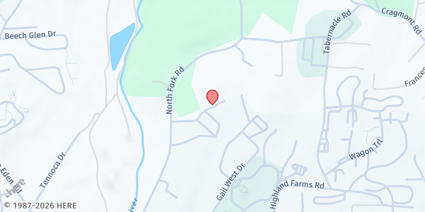 Map showing Marjorie Mccune Center - Food Distribution Center at 101 Lions Way, Black Mountain, NC