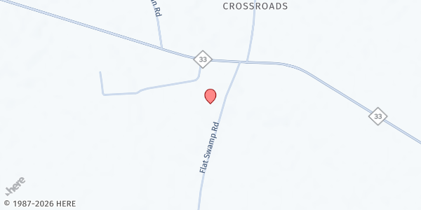 Map showing Smyrna Free Will Baptist Church at 154 Flat Swamp Road, Blounts Creek, NC