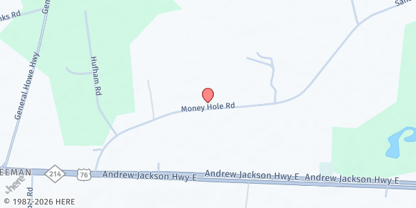 Map showing St. Paul A.M.E. Zion Church at 507 Money Hole Rd., Bolton, NC