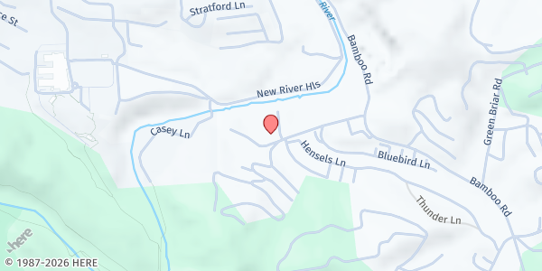 Map showing Hospitality House at 338 Brook Hollow Road, Boone, NC