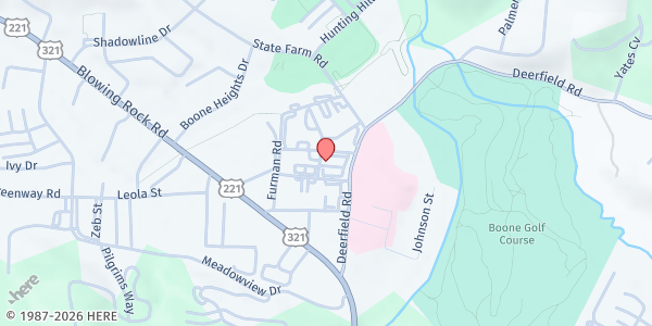 Map showing WAMY Community Action - Boone at 225 Birch St. # 2, Boone, NC