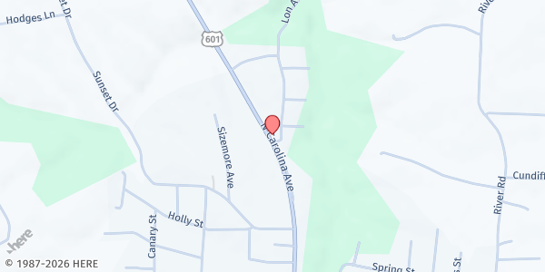 Map showing Divino Redentor Catholic Church at 209 Lon Ave., Boonville, NC