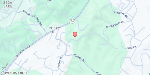 Map showing In His Hands Food Pantry at 200 Buena Vista Drive, Brevard, NC