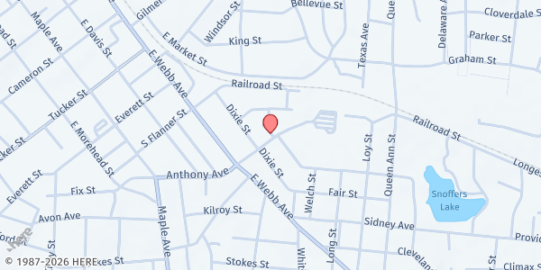 Map showing The Salvation Army - Alamance at 812 N. Anthony St., Burlington, NC